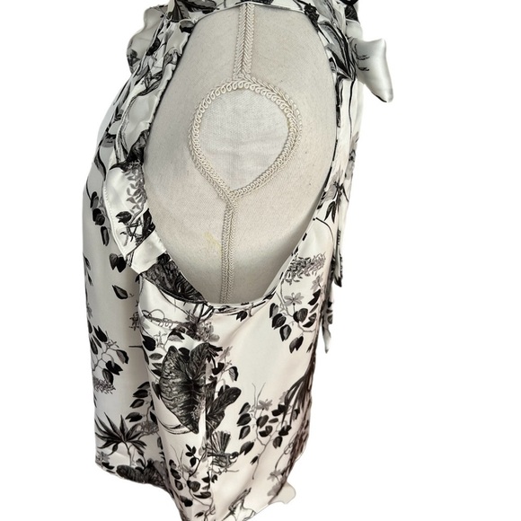 INC INTERNATIONAL CONCEPTS BLOUSE BLACK/WHITE TROPICAL FLOWY LARGE - Picture 5 of 10